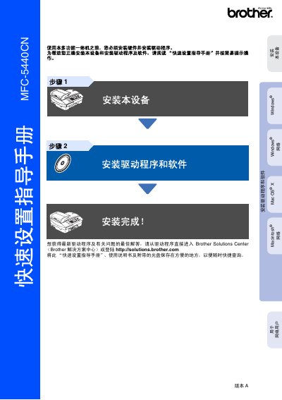 Brother MFC-5440CN Quick Set Service Manual - cover page