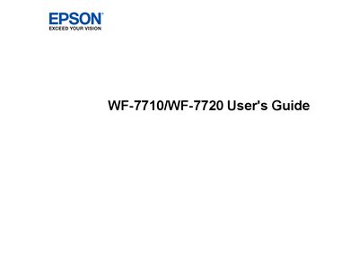 Epson WF-7710/WF-7720 Printer User's Guide
