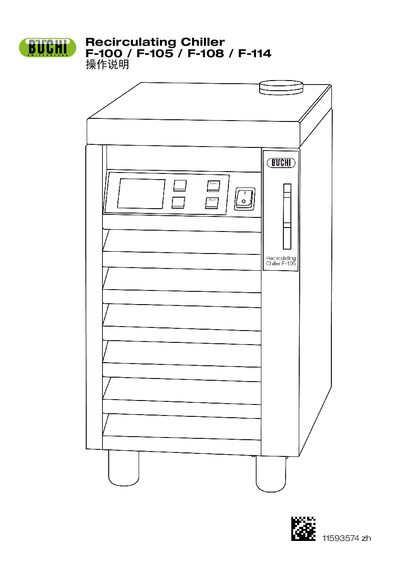 BÜCHI Recirculating Chiller F-100/F-105/F-108/F-114 Operation Manual