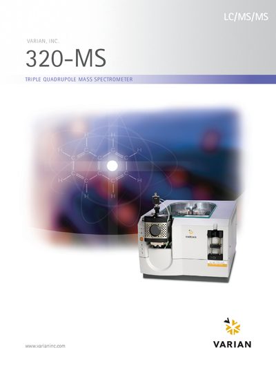 Varian 320-MS Triple Quadrupole Mass Spectrometer Product Brochure - cover page