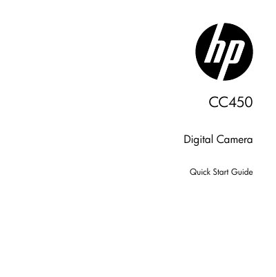 HP CC450 Digital Camera Quick Start Guide - cover page