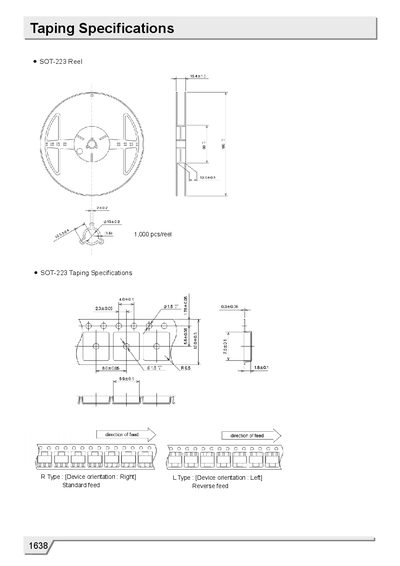 Torex SOT-223 Reel Manual - cover page