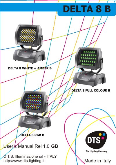 DTS DELTA 8 B User Manual - cover page