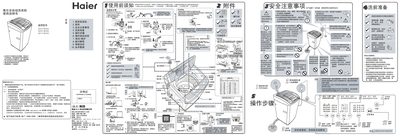 Haier XQS50-M9288/XQS60-M9288/XQS70-M9288automate washing machine Manual - cover page