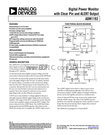 Analog Devices ADM1192 Handbook - cover page