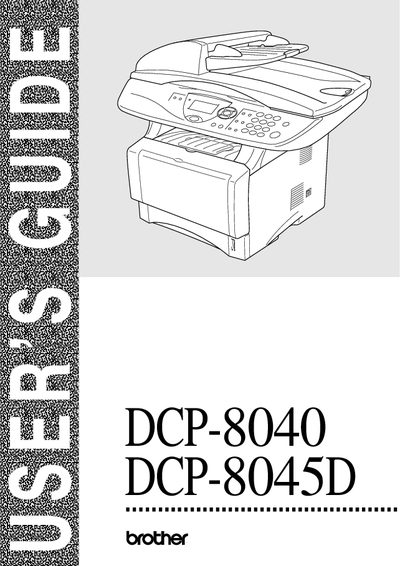 Brother DCP-8040 DCP-8045D User's Guide - cover page
