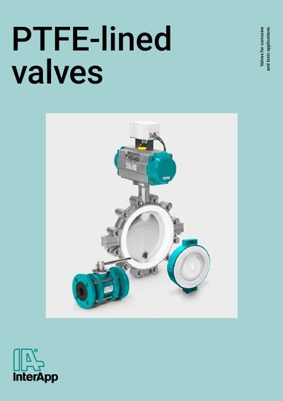 InterApp PTFE Lined Valves Product Leaflet - cover page