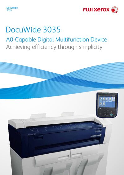 Fuji Xerox DocuWide 3035 Digital Multifunction Device User Manual - cover page