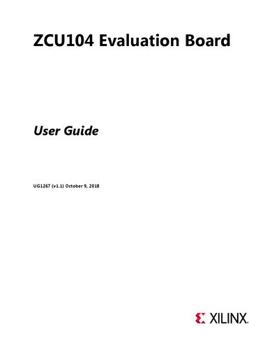 Xilinx ZCU104 Evaluation Board User Guide - cover page