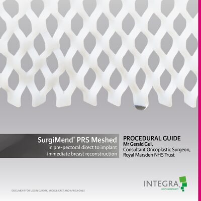 SurgiMend PRS Meshed Pre-Pectoral Immediate Breast Reconstruction Guide - cover page