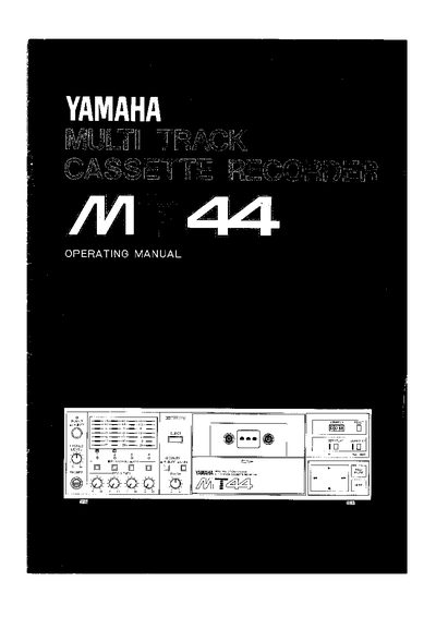 Yamaha MT44 Multitrack Cassette Recorder Operating Manual - cover page
