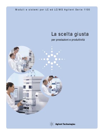 Agilent 1100 Series LC/MS Modules and Systems Product Leaflet - cover page