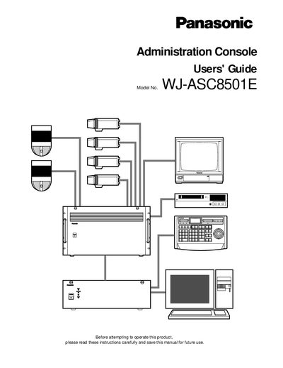 Panasonic WJ-ASC8501E User Manual - cover page