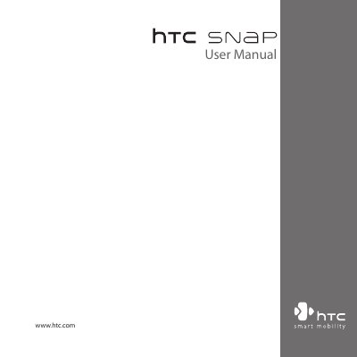 HTC Snap User Manual - cover page