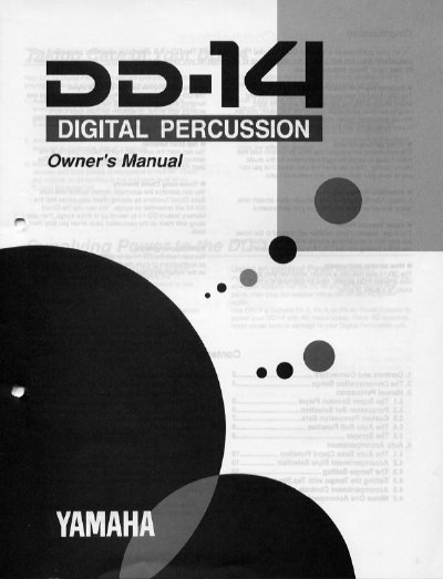 Yamaha DD-14 Digital Percussion Owner's Manual - cover page