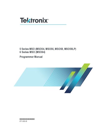 Tektronix 5 and 6 Series MSO Programmer Manual - cover page
