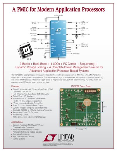 LINEAR 2PB_3589 A PMIC for Modern Application Processors - cover page