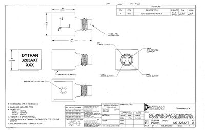 Dytran 3263AT Triaxial Accelerometer Data Sheet - cover page