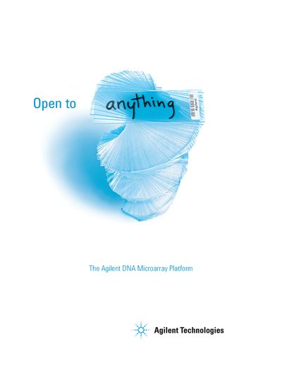 Agilent DNA Microarray Platform Brochure - cover page