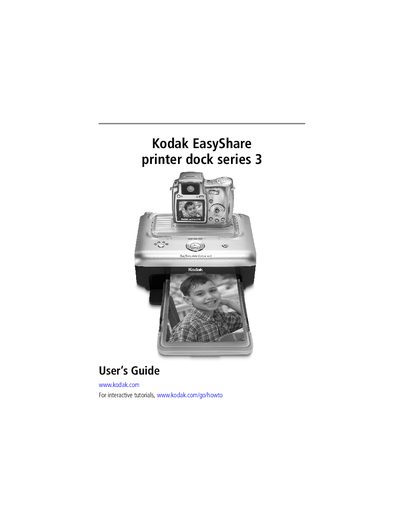 Kodak EasyShare Printer Dock Series 3 User Manual - cover page