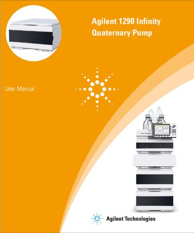 Agilent 1290 Infinity Quaternary Pump User Manual - cover page