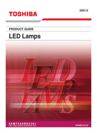 TOSHIBA PRODUCT GUIDE 2006-12 LED Lamps - cover page