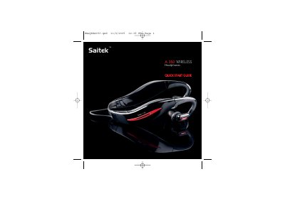 Saitek A-350 Wireless Headphones Quick Start Guide - cover page