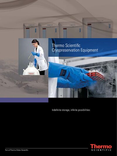 Thermo Scientific CryoMed Controlled-Rate Freezers Product Catalog - cover page