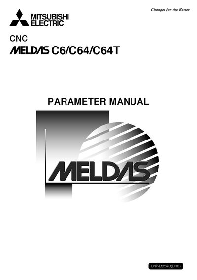 Mitsubishi Electric C6/C64/C64T CNC Parameter Manual - cover page