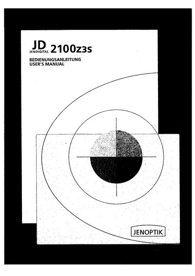 Jenoptik JD 2100Z3S User Manual - cover page