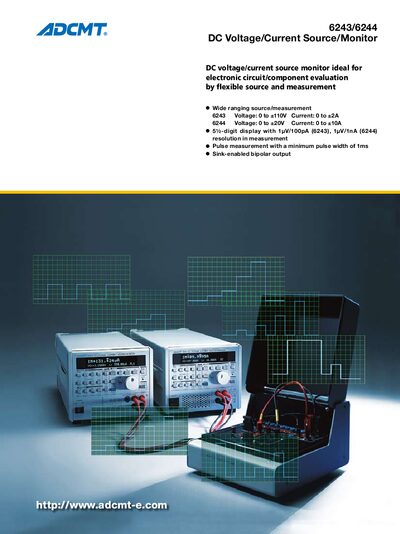 ADC 6243/6244 DC Voltage/Current Source/Monitor Datasheet - cover page