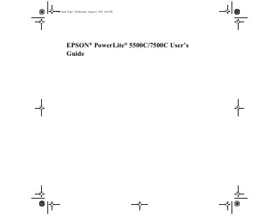 Epson PowerLite 5500C/7500C Projector User's Guide