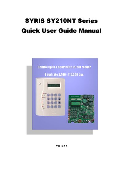 SYRIS SY210NT Series Serial Controller Quick User Guide