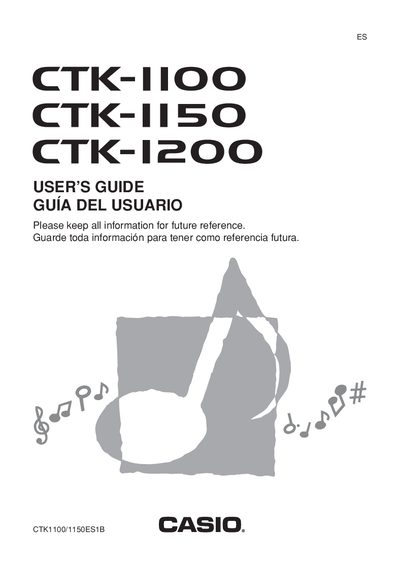 CASIO CTK-1100/CTK-1150/CTK-1200 Manual - cover page