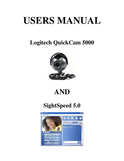 Logitech QuickCam 5000 User Manual - cover page