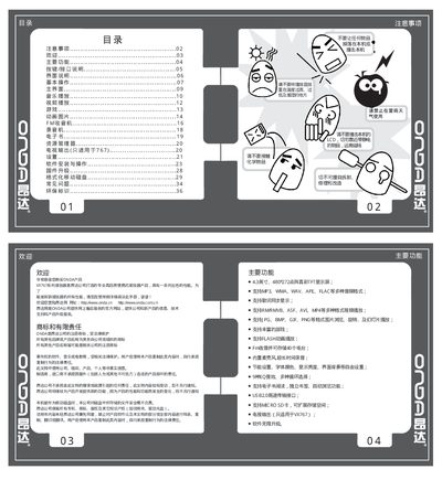 ONDA VX767 Series Portable Media Player User Manual - cover page
