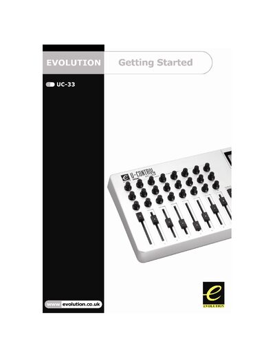 Evolution UC-33e MIDI Controller Getting Started Guide
