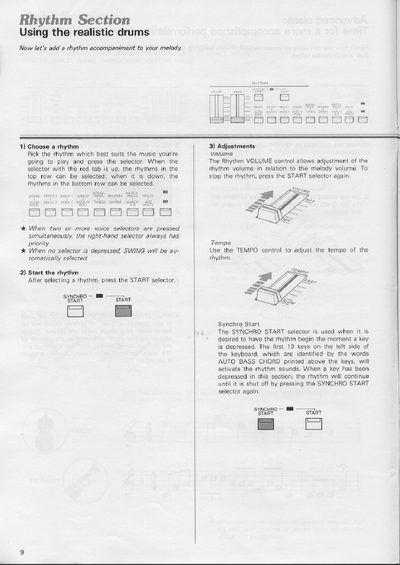 Yamaha CN-1000 Rhythm Section User Manual - cover page
