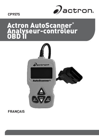 Actron CP9575 AutoScanner User Manual