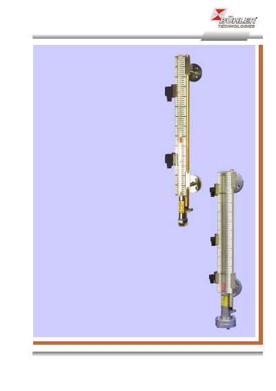 Bühler NS 10..-AM / NS 25..-AM Level Switch Technical Data - cover page