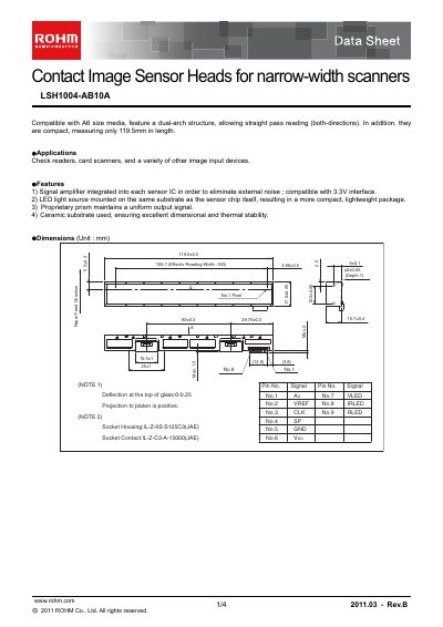 ROHM LSH1004-AB10A Datasheet - cover page