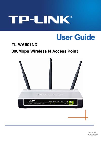 TP-Link TL-WA901ND Wireless N Access Point User Guide