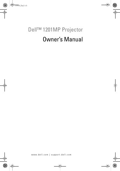Dell 1201MP Projector Owner's Manual