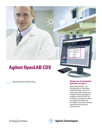 Agilent OpenLAB CDS Brochure - cover page