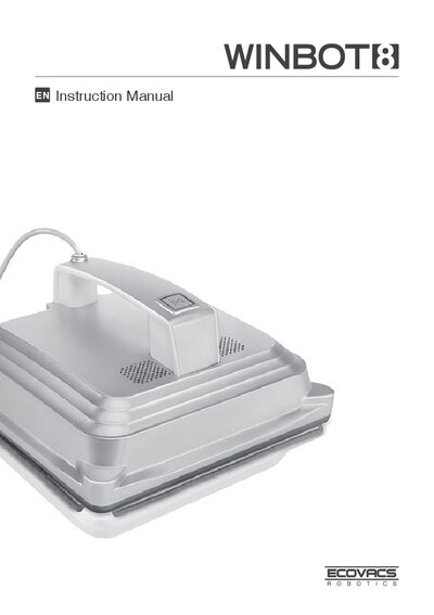 ECOVACS WINBOT W830 User Manual - cover page