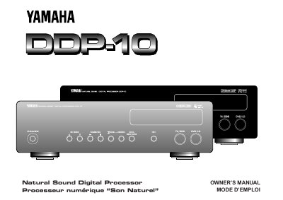 YAMAHA DDP-10 Manual