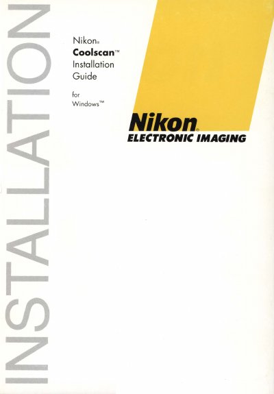 Nikon Coolscan LS-10/LS-10E Installation Guide for Windows - cover page