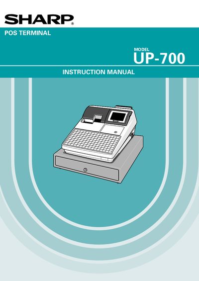 Sharp UP-700 POS Terminal User Manual - cover page