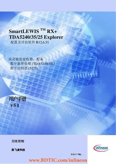 Infineon SmartLEWIS TM RX+ TDA5240/35/25 Explorer User Manual - cover page