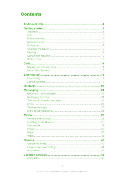 Sony Ericsson Satio User Manual - cover page
